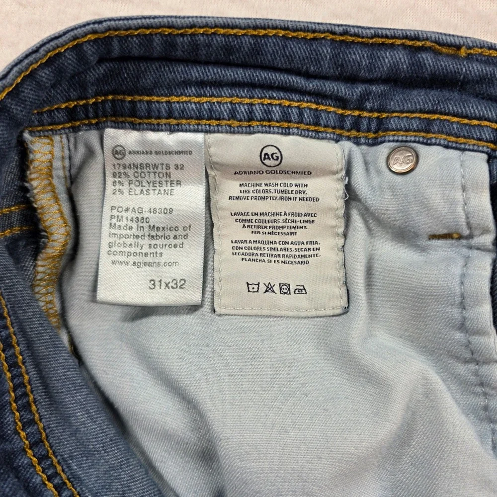 AG‎ Adriano Goldschmied The Everett Jeans Men 31x32 Blue Slim Straight Stretch
